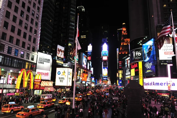 Čas náměstí v Manhattanu v new Yorku — Stock fotografie