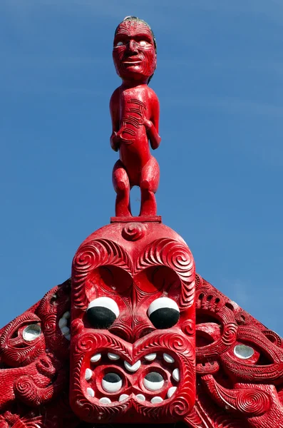 Maorský marae - setkání dům — Stock fotografie