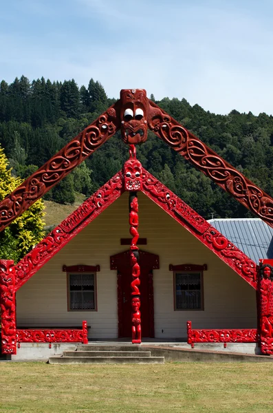 Маорі Marae - засідання будинку — стокове фото