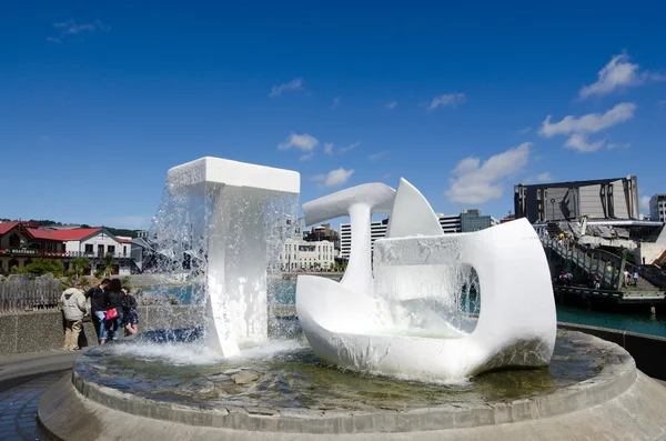 Wellington waterfront lagoon — Stock Photo, Image