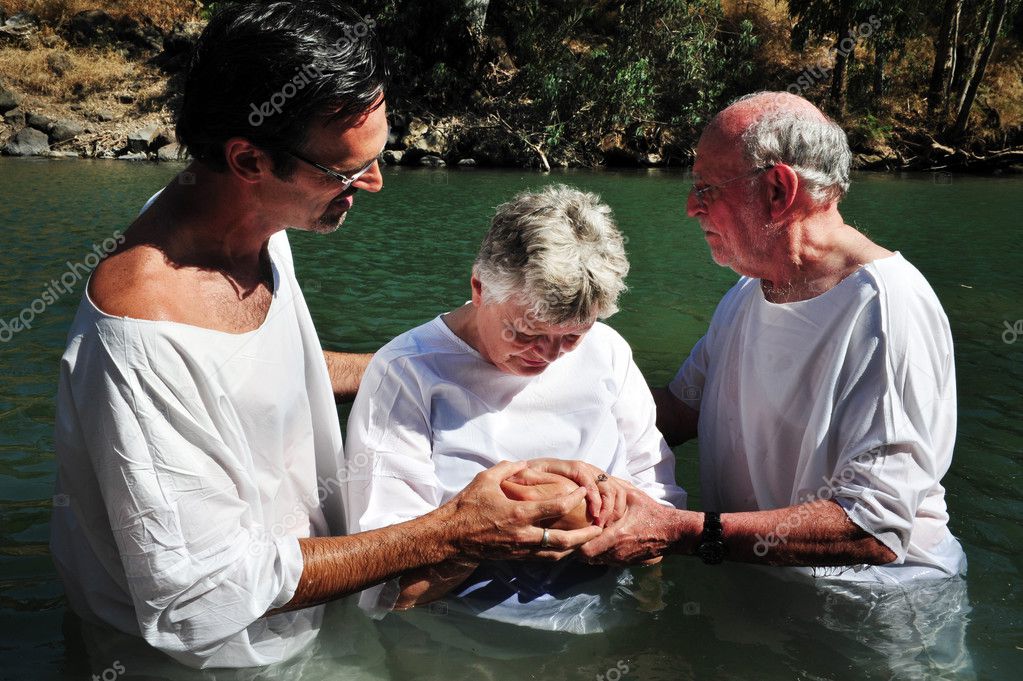 Baptism ceremony at the Jordan River Stock Editorial Photo