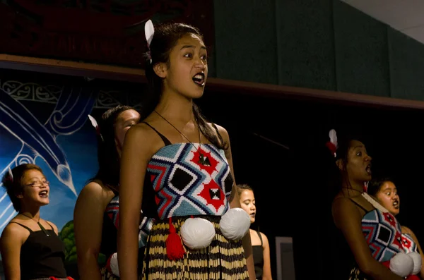 Культурное шоу маори — стоковое фото