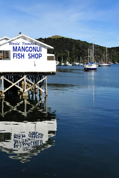 Mangonui fish and chips shop - New Zealand — Stock Photo, Image