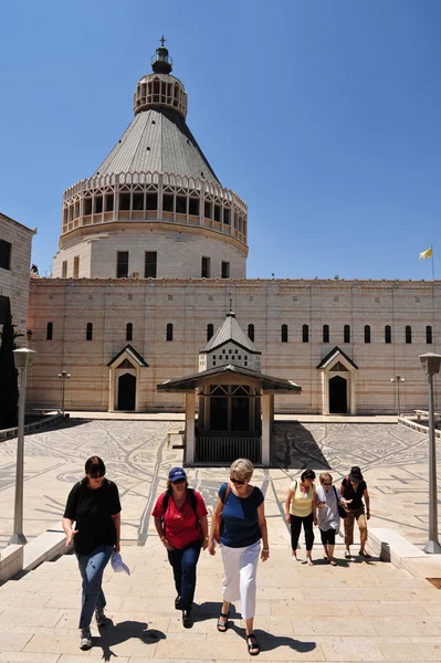 Basilikan i Bebådelsekyrkan i Nasaret israel — Stockfoto