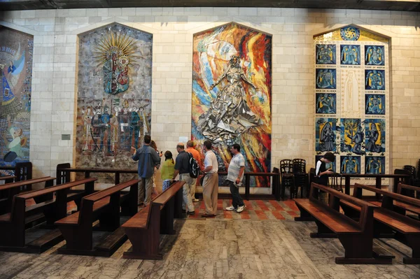 Basilika Kabar Sukacita di Nazaret Israel — Stok Foto