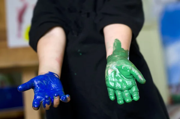 Children painting — Stock Photo, Image