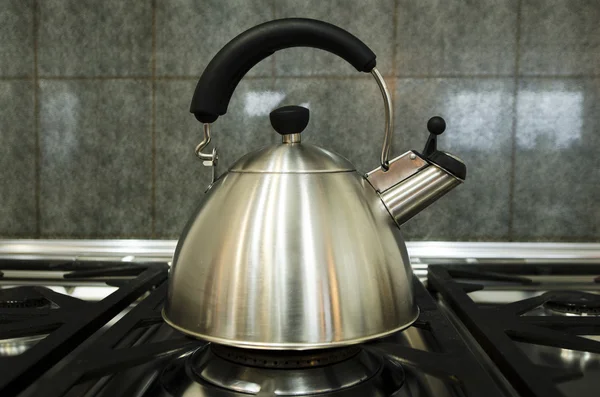 Stainless steel kettle — Stock Photo, Image