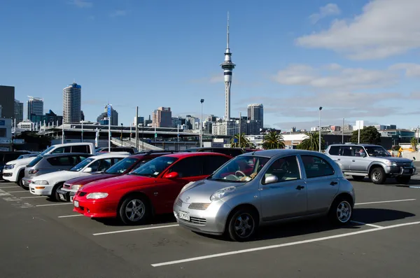 Espaços de estacionamento em Auckland — Fotografia de Stock