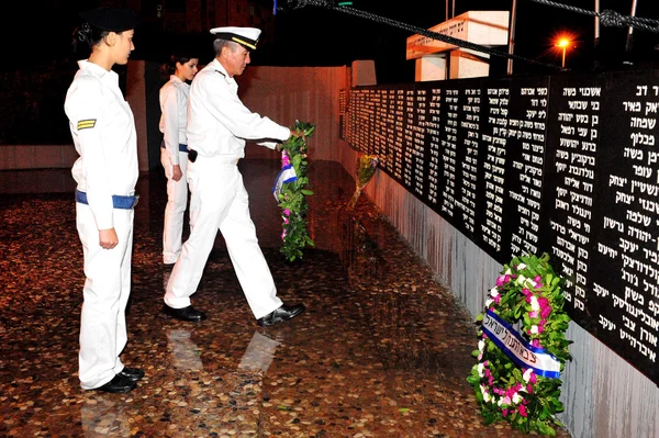 Cerimonia dei soldati caduti della Marina israeliana — Foto Stock