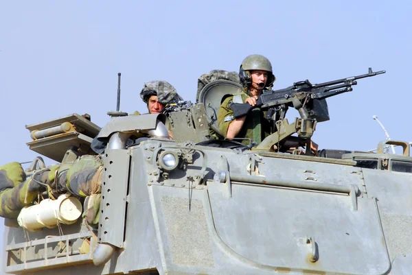 Combattenti israeliani nella striscia di Gaza nord — Foto Stock