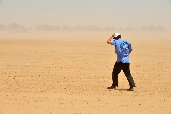 Dust and sand storm — Stock Photo, Image