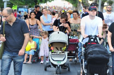 İsrail strollers protesto