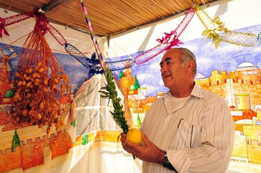 Judaism - Sukkot Jewish Holiday in Israel clipart