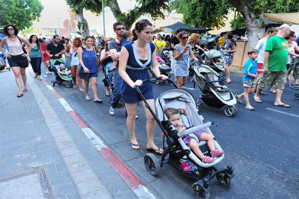 Israel barnvagnar protest — Stockfoto