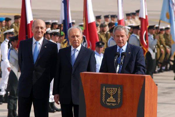 ABD Başkanı George w. bush, İsrail'e ziyaret — Stok fotoğraf