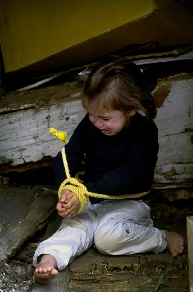 Menschenhandel mit Kindern - Konzeptbild — Stockfoto