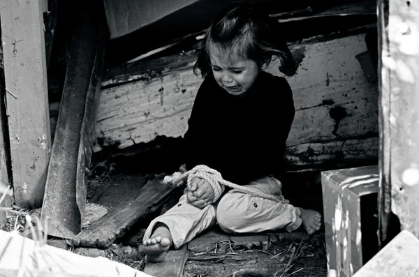 Menschenhandel mit Kindern - Konzeptbild — Stockfoto