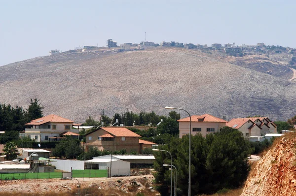 Niebieska linia granicy między Izraelem a Libanem — Zdjęcie stockowe