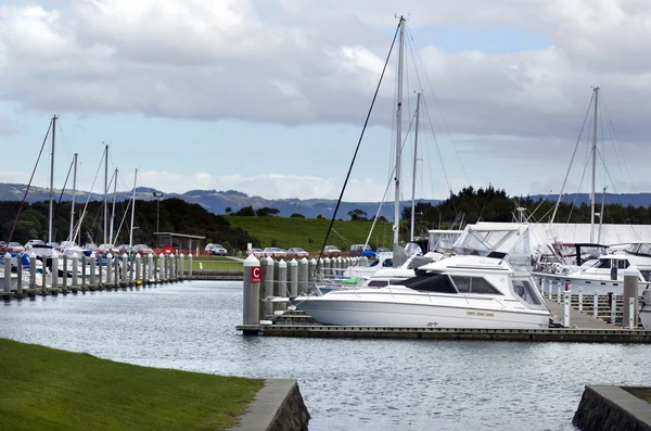 Gas marsden cove marina - Nya Zeeland — Stockfoto