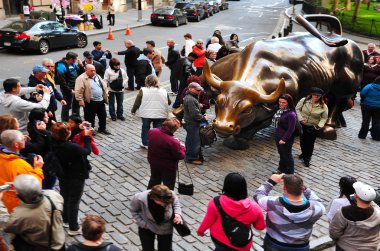 Wall Street Charging Bull clipart