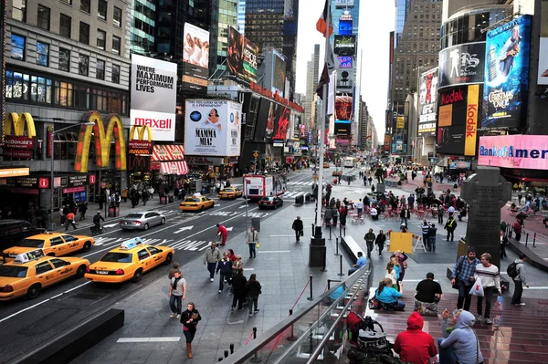 Čas náměstí v Manhattanu v new Yorku — Stock fotografie