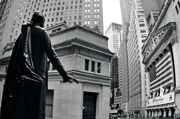 Wall Street en Manhattan Nueva York — Foto de Stock