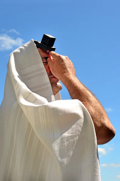 Židovský muž modlit — 图库照片
