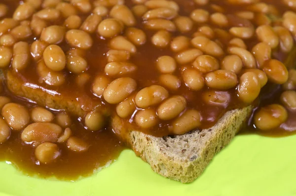 Baked Beans on Toast — Stock Photo, Image