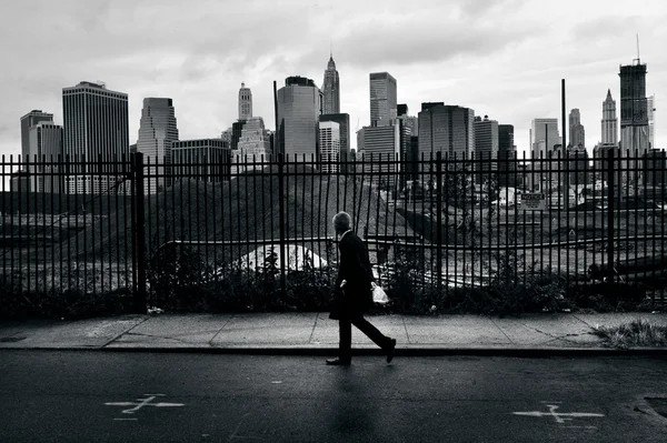 Lower Manhattan a New York — Foto Stock
