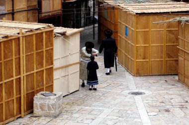 Sukkot mea shearim Kudüs İsrail Yahudi tatil