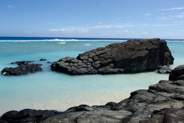 rarotonga, cook Adaları içinde siyah kaya