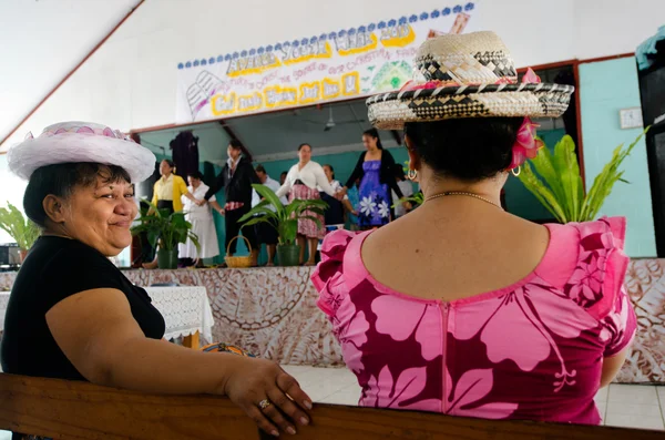 Cook Islands women at CICC church — Stock Photo, Image