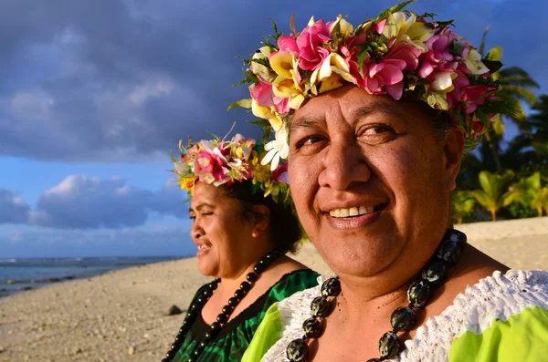 Donne mature dell'isola polinesiana del Pacifico — Foto Stock