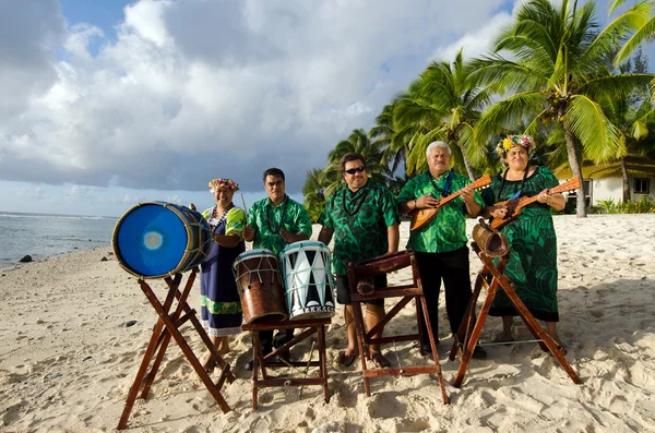 Polynesische pazifische Insel tahitische Musikgruppe — Stockfoto