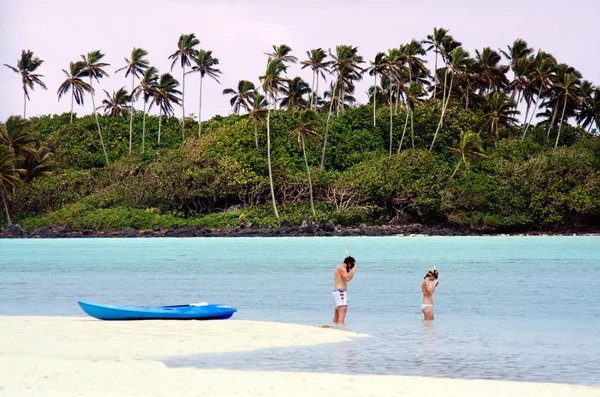 Muri-Lagune in rarotonga Kochinseln — Stockfoto