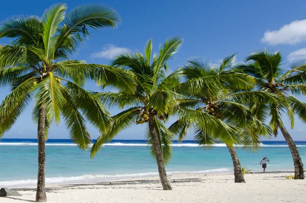 Titikaveka beach i rarotonga Cooköarna — Stockfoto