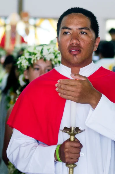 圣约瑟夫大教堂在库克群岛拉罗汤加岛 — 图库照片