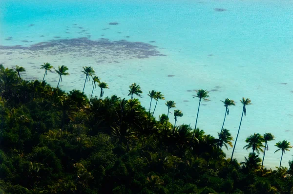 Veduta aerea della Laguna di Aitutaki Isole Cook — Foto Stock