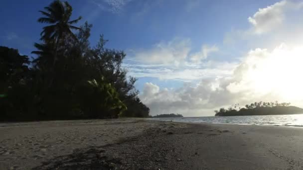 Muri Laguna rarotonga, Cookovy ostrovy — Stock video