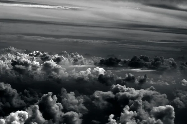 Hemel met wolken luchtfoto — Stockfoto