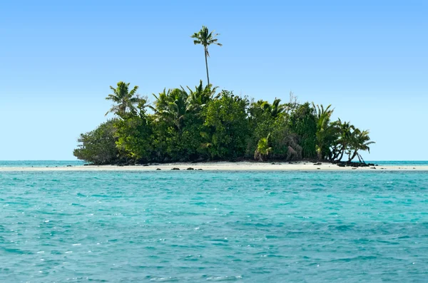 Landschap van rapota eiland in aitutaki lagune Cookeilanden — Stockfoto