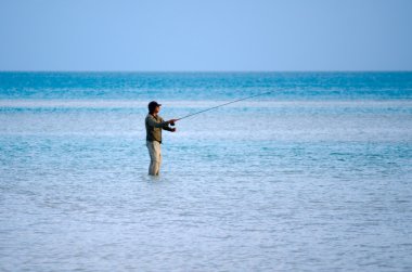 aitutaki lagün cook Adaları'bonefish için döküm