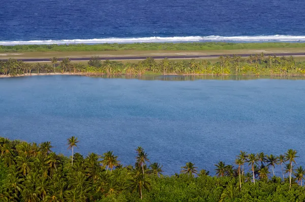 Luftaufnahme der Aitutaki-Lagune Kochinseln — Stockfoto