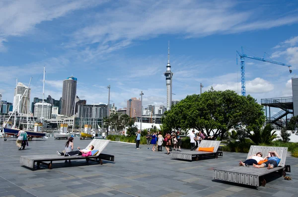 Auckland viadukten hamnhandfatet — Stockfoto