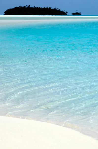 Paisaje de Isla Nude en Laguna de Aitutaki Islas Cook — Foto de Stock