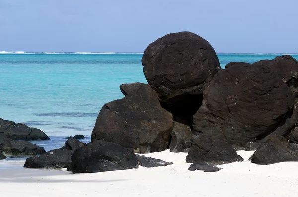 Krajobraz wyspy rapota Wyspy Cooka laguny aitutaki — Zdjęcie stockowe