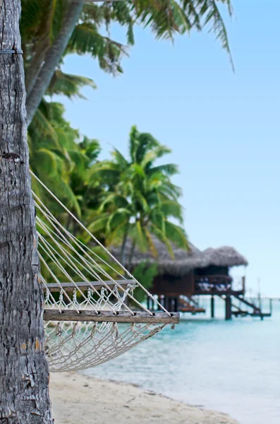 Reef Bungalows over Tropical Coral Reef — Stock Photo, Image