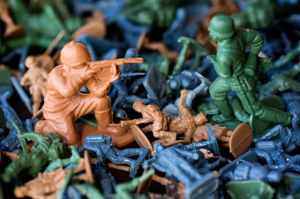 Soldados de brinquedo - guerra mundial — Fotografia de Stock