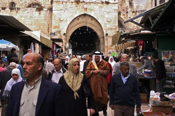 Straßen der jerusalem Altstadt, israel — Stockfoto