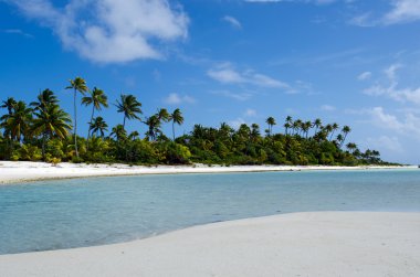 maina Adası aitutaki lagün cook Adaları'nın peyzaj